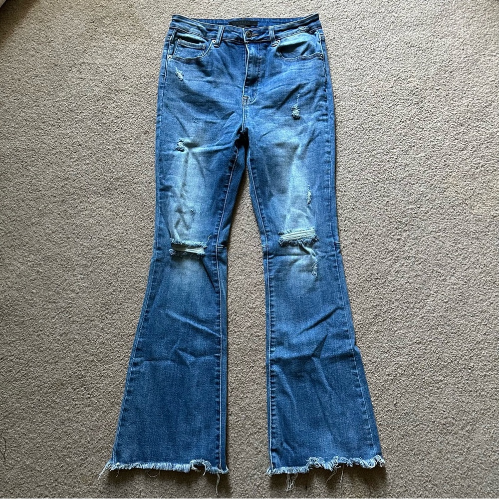 Risen Distressed Flare Jeans Sz 11/30 RDP1295